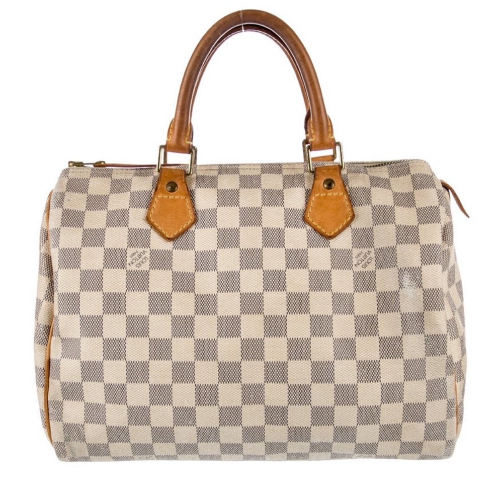 Louis Vuitton Speedy Bowler 30 Blue White Leather